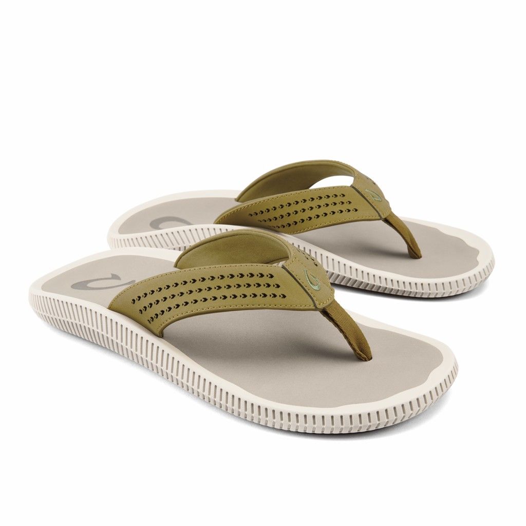 Olukai Men's Ulele Flip Flop - Limu / Mineral Grey US013-854